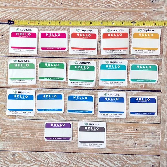 š„¤17 Hello Name Cup Tagsš„¤ - Picture 6 of 7
